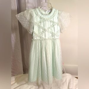 Girls ivy city mint dress. Worn once. Like new. Size 6/7.